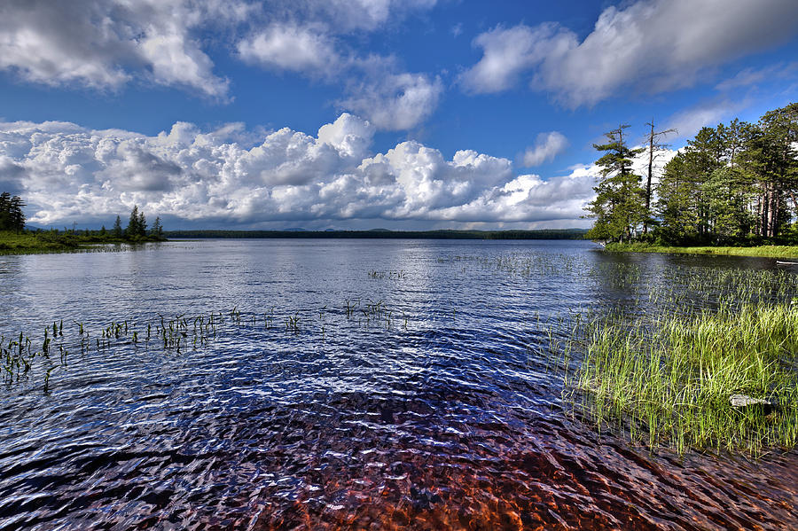 Thunderhead Clouds Over Raquette Lake Photograph by David Patterson