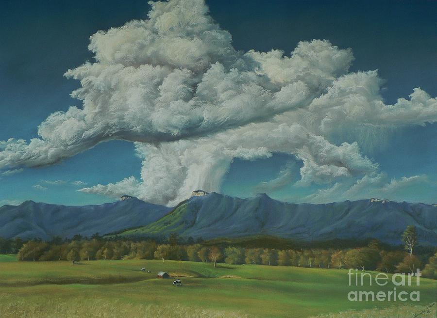 Landscape Pastel - Thunderhead Over Lansdowne by Louise Green