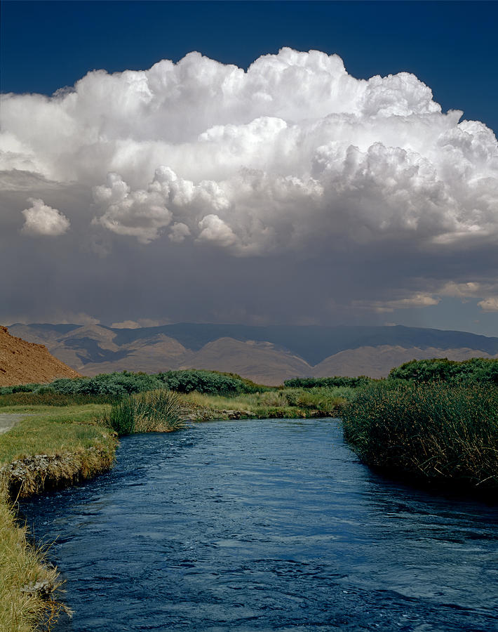 2A6738-Thunderhead over Owens River  Photograph by Ed  Cooper Photography