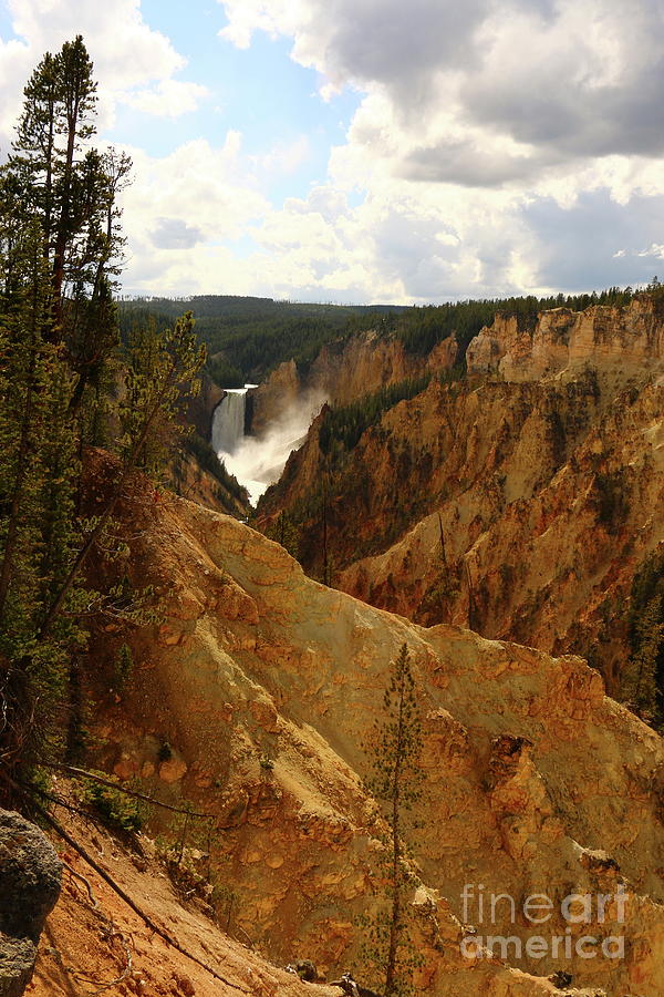 Thundering Waters Of The Yellowstone River Photograph by Christiane Schulze Art And Photography