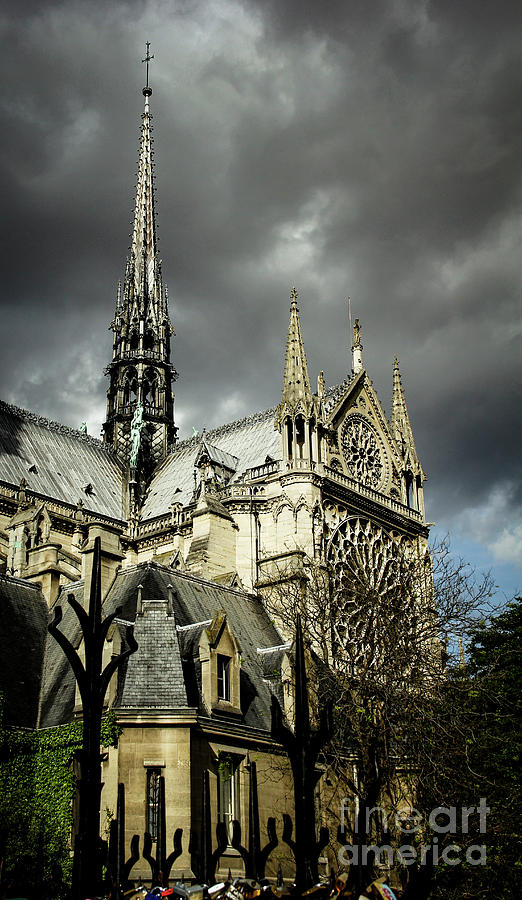 Thunderous Notre Dame Photograph by Marina McLain