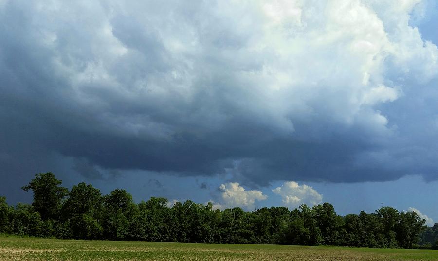 Thunderstorm Growing Over the Field Photograph by Ally White