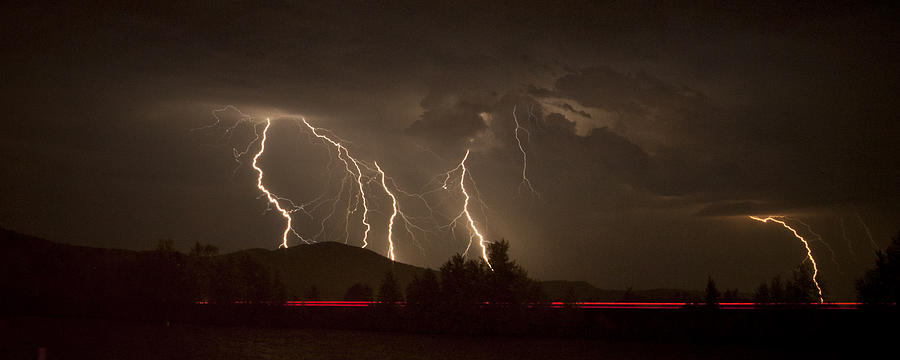 Night Photograph - Thunderstorm III by Albert Seger