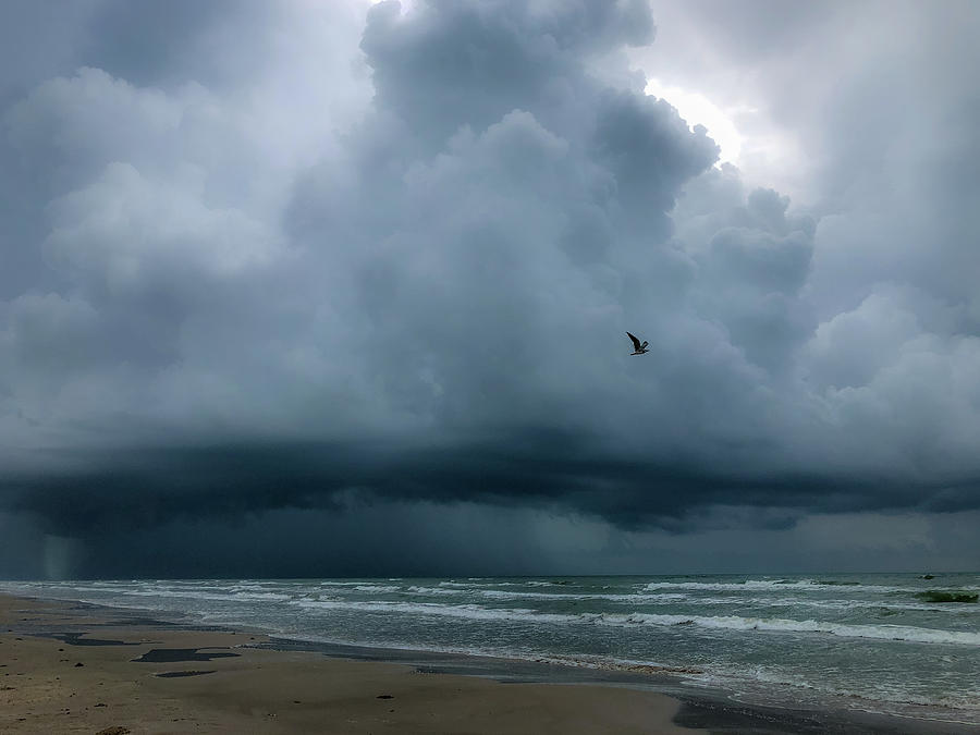 Thunderstorm on Padre Island National Seashore Photograph by Debra Martz