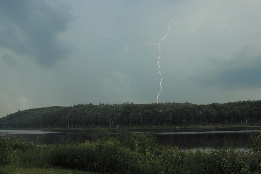 Thunderstorm over Otter Brook Lake Photograph by John Burk