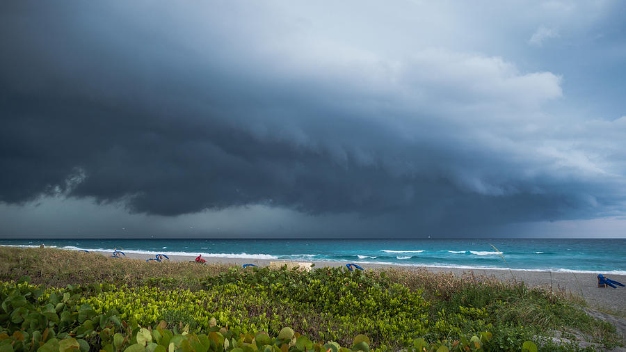 Thunderstorm Rolls In Over Delray Beach Florida Photograph by Lawrence S Richardson Jr