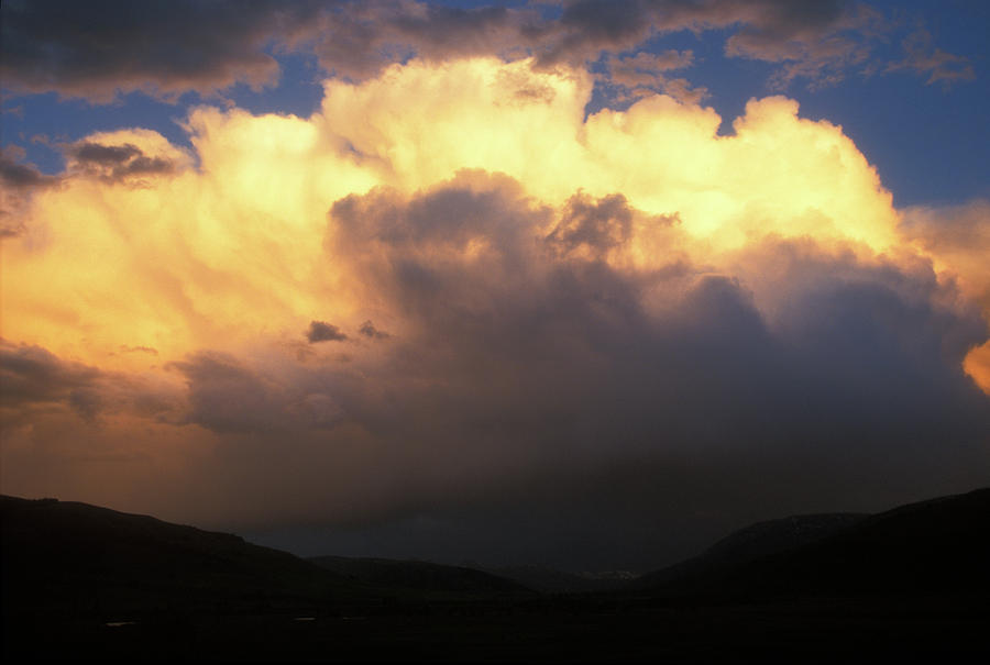 Thunderstorm Yellowstone National Park Photograph by John Burk