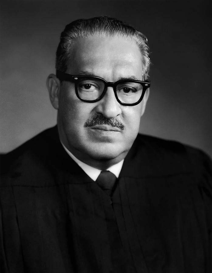 Thurgood Marshall Portrait - 1970 Photograph by War Is Hell Store