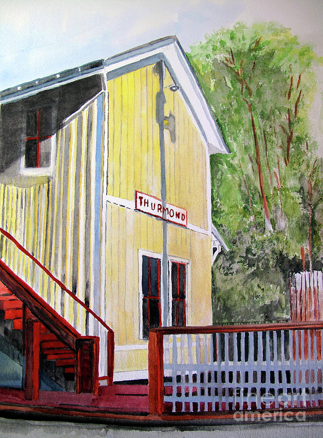 Thurmond WV Train Station Painting by Sandy McIntire