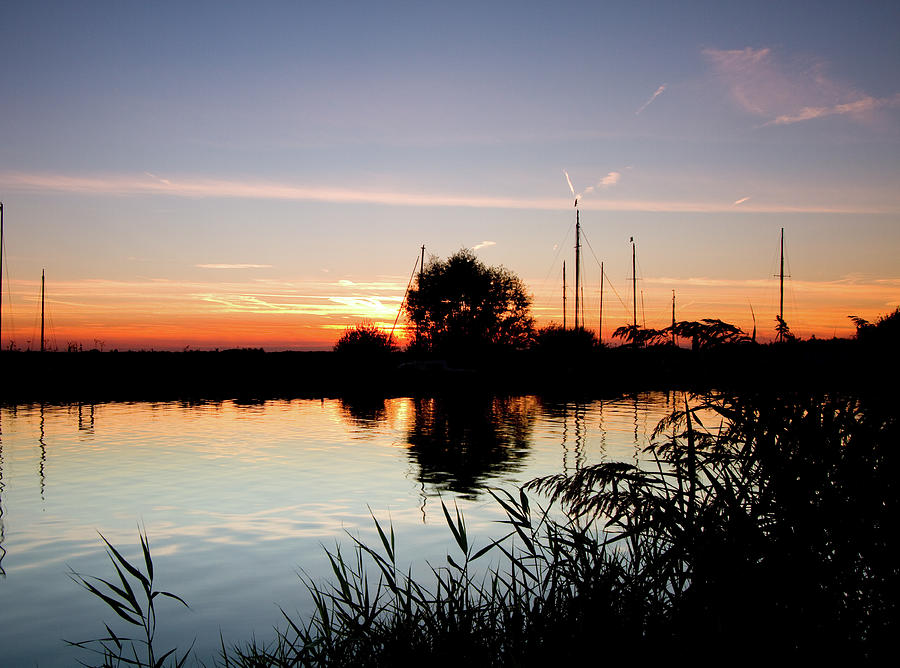 Thurne Marshes at Twilight Photograph by Ed James