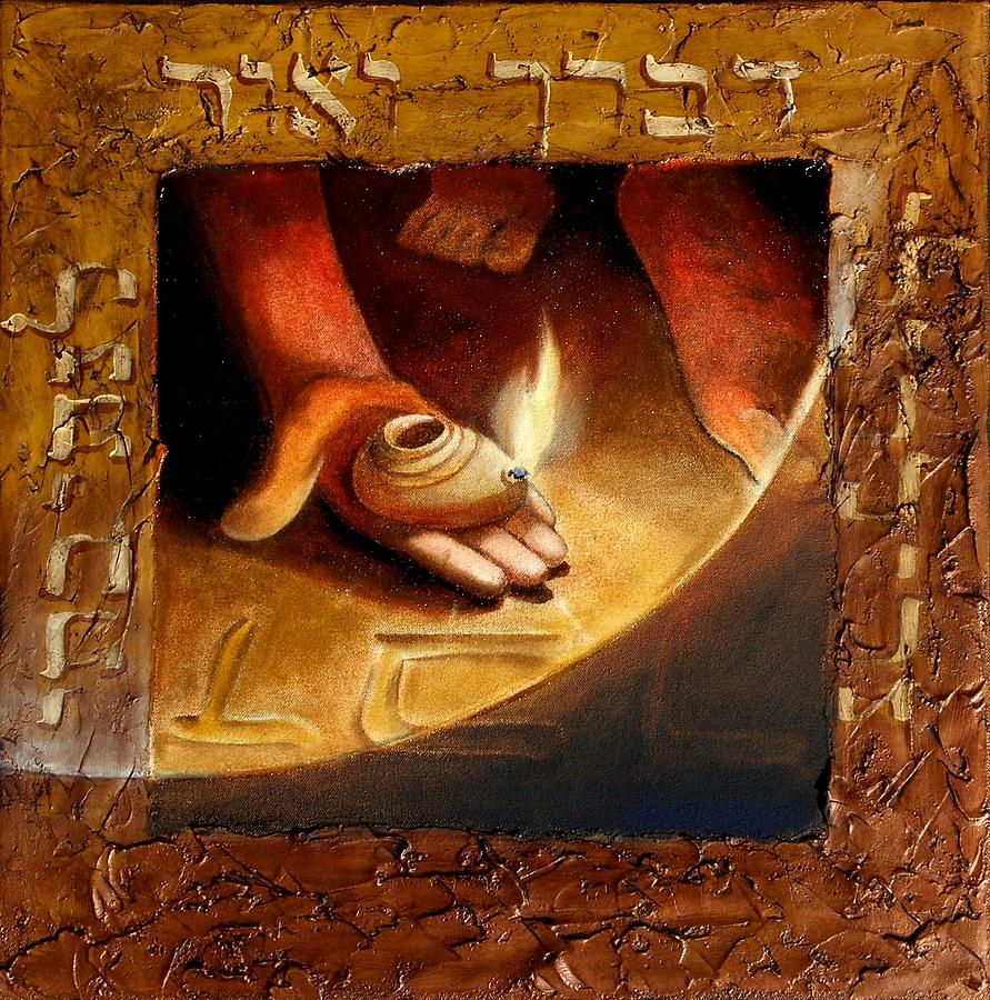 Hand Painting - Thy Word is a Lamp by Michael Carter Hand Painting - Thy Word is a Lamp by Michael Carter