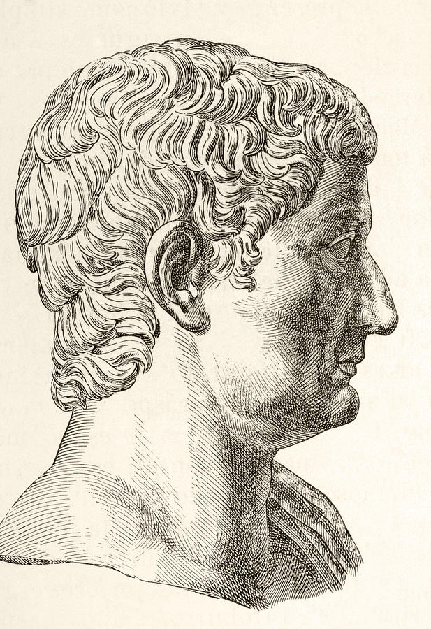 Tiberius Caesar Augustus 42bc 37ad Drawing by Vintage Design Pics