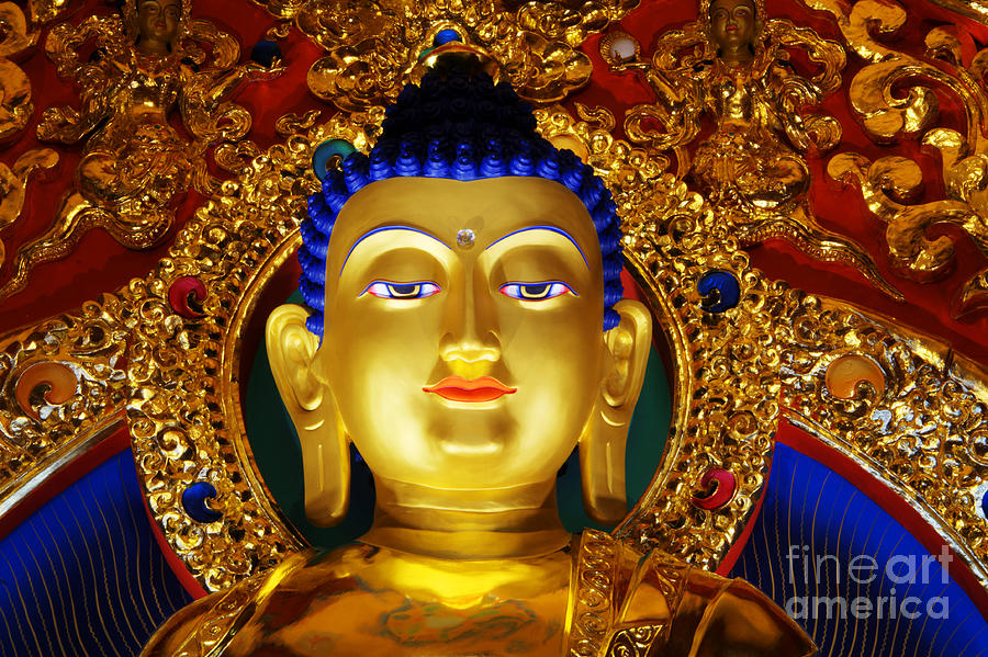 Buddha Photograph - Tibetan Buddha 1 by Bob Christopher