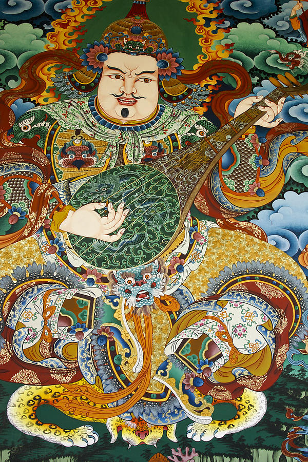 Tibetan Buddhist Mural Photograph by Michele Burgess