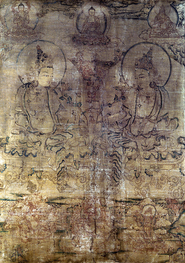 Tibetan Gouache Painting Painting by Granger