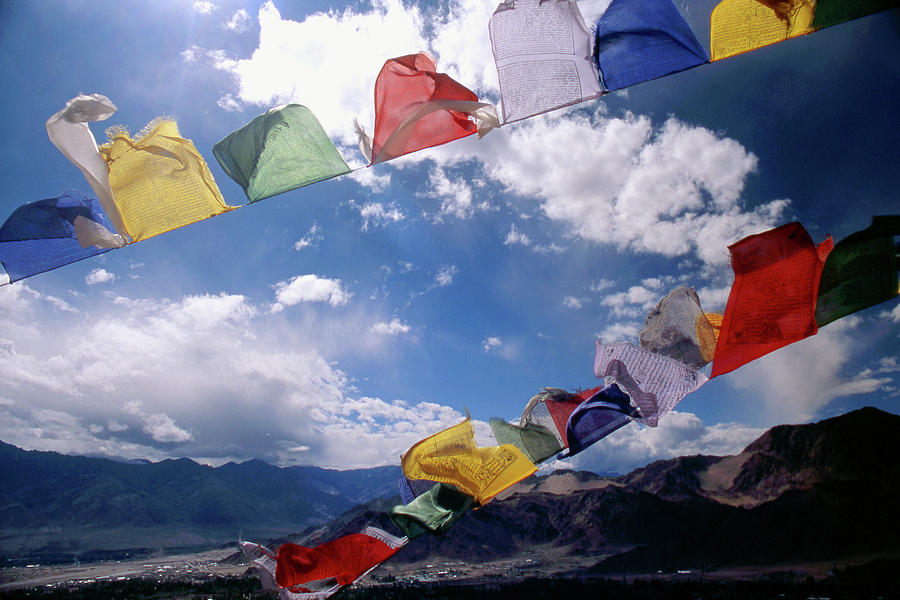 Tibetan Prayer Flags - Ladakh II Photograph by Patrick Klauss