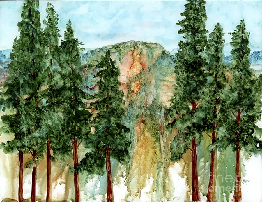 Yosemite National Park Painting - Tickle Pink Day by Joan Nee