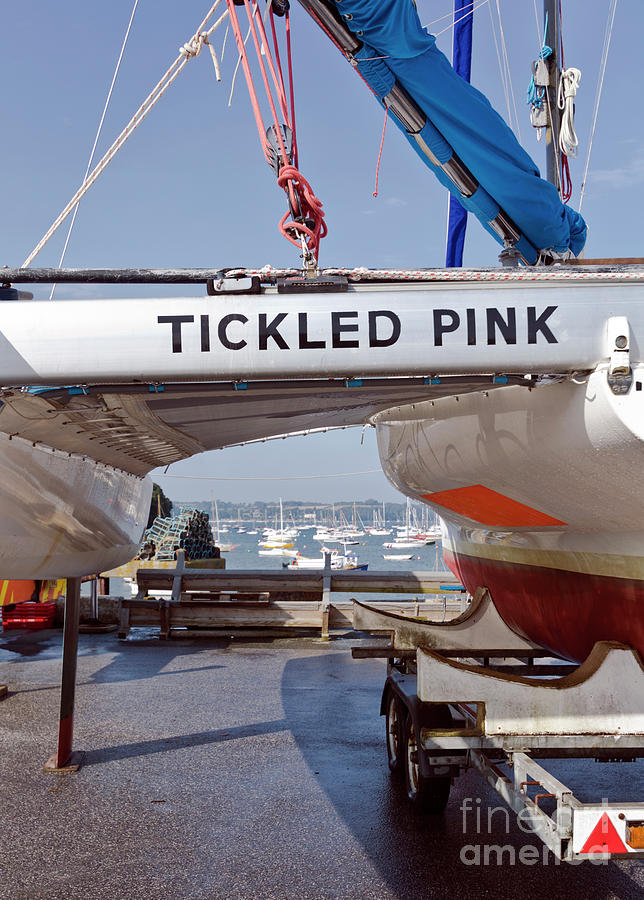 Boat Photograph - Tickled Pink in Mylor Cornwall by Terri Waters