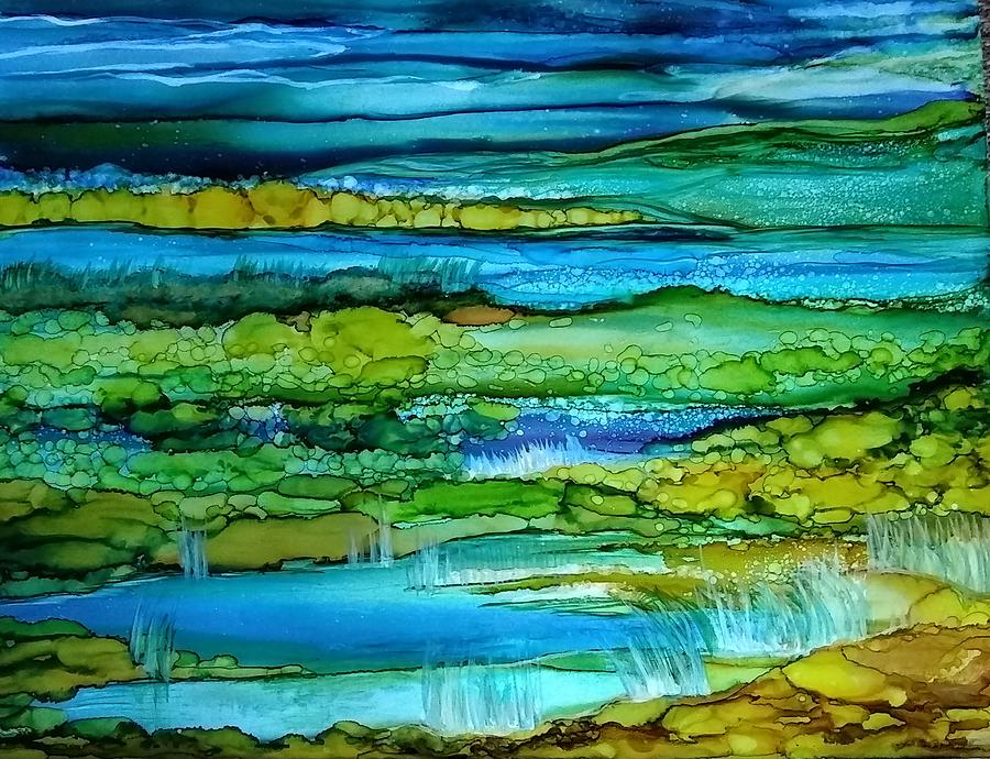 Tidal Pools Painting by Betsy Carlson Cross