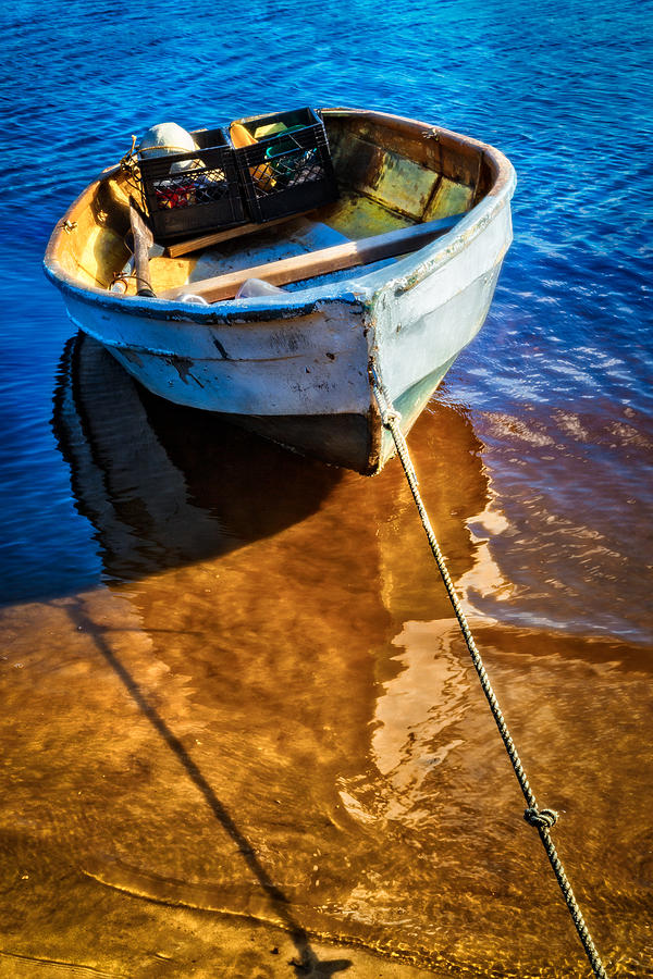Boat Photograph - Tide Up by Debra and Dave Vanderlaan
