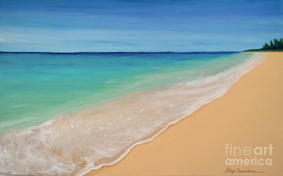 Tide Washing In Painting by Robyn Saunders