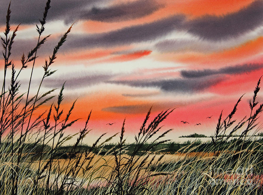 Tideland Sunset Painting by James Williamson