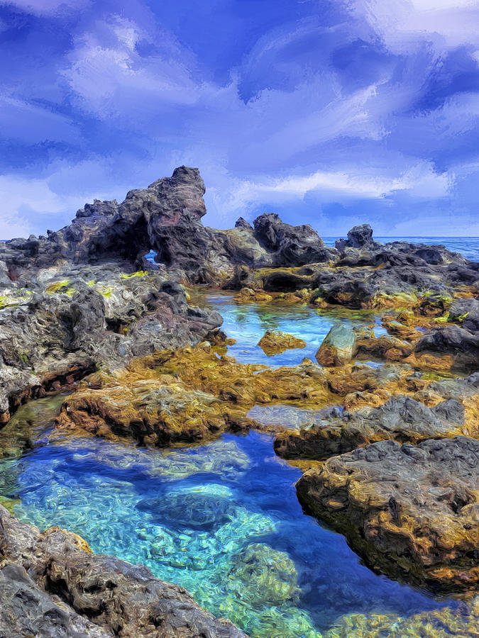 Paradise Painting - Tidepools Near Hookipa Maui by Dominic Piperata