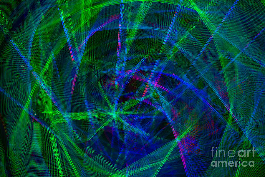 Tie-Died Spider Web - Light abstract Photograph by Anthony Totah