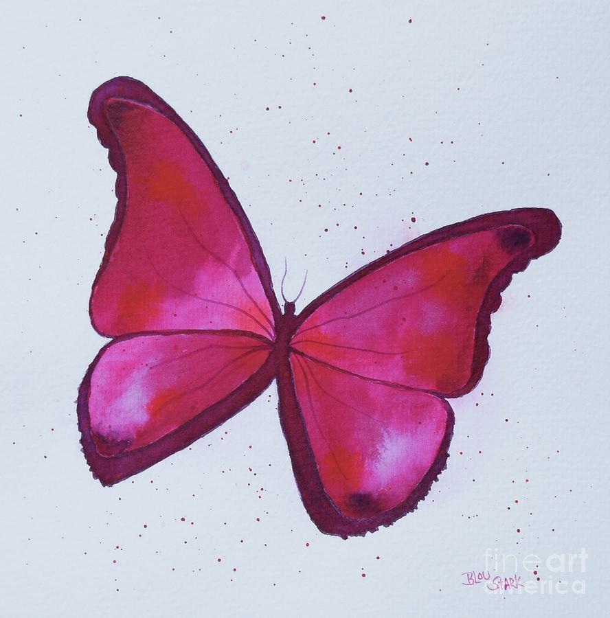 Tie Dye Butterfly Painting by Barrie Stark