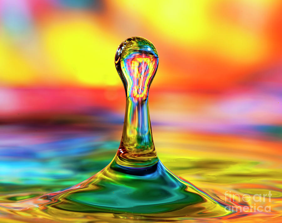 Tie Dye Water Drop Photograph by Darren Fisher