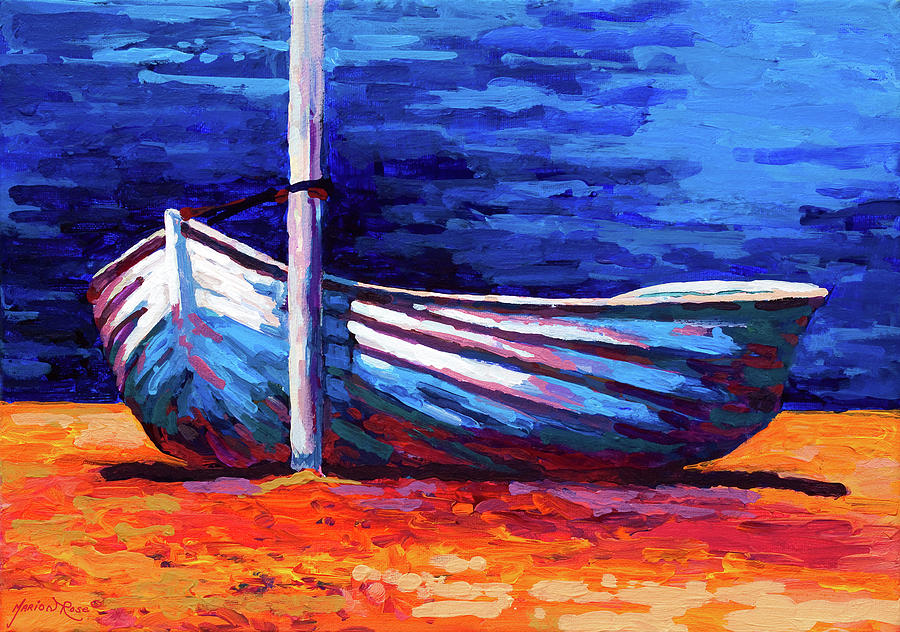 Boat Painting - Tied Up by Marion Rose