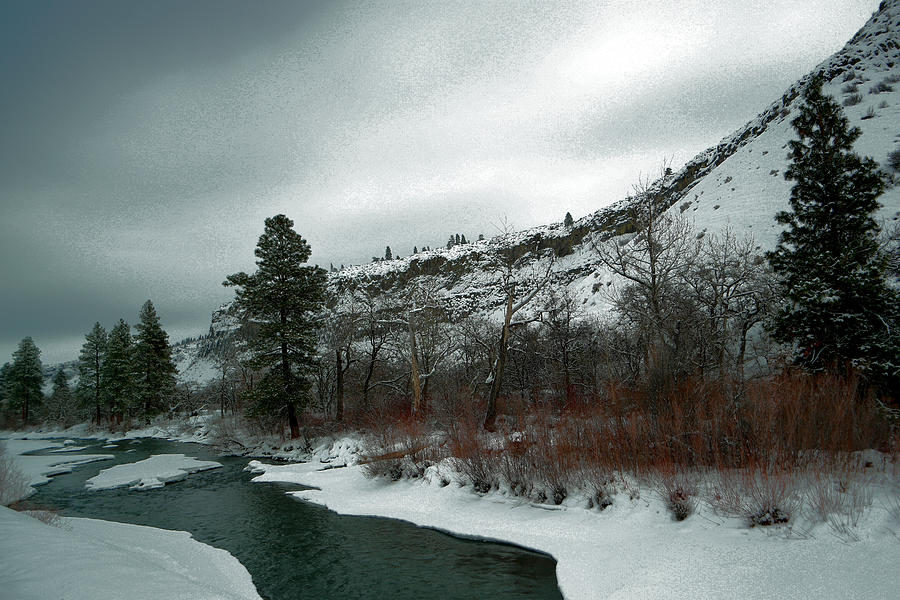 Tieton River snow covered Photograph by Jeff Swan