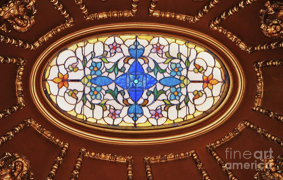 Tiffany Stained Glass Oculus At The Elephant, Baltimore Photograph by Poets Eye