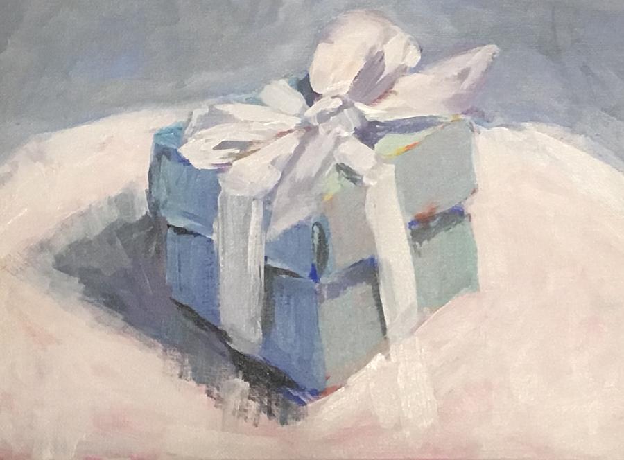 Blue Painting - Tiffanys Box by Susan Elizabeth Jones