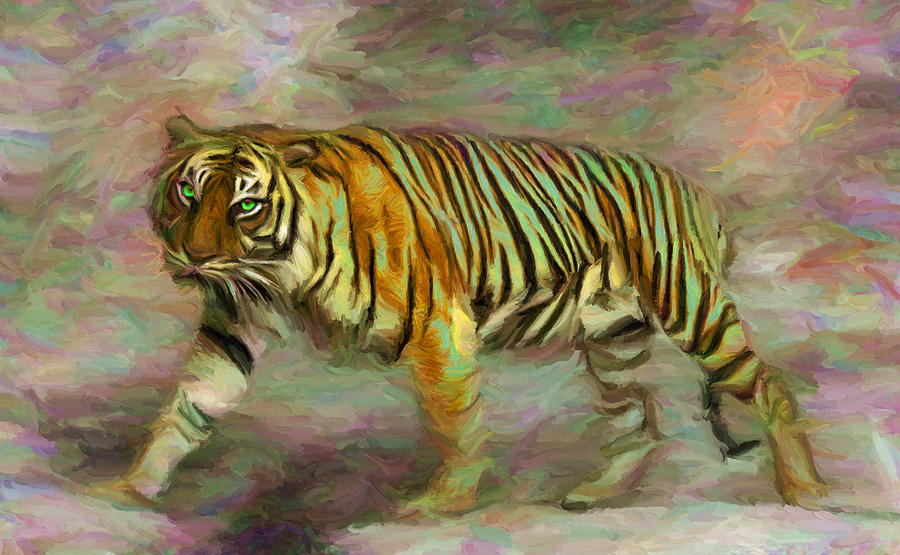 Tiger Digital Art - Save Tiger by Caito Junqueira