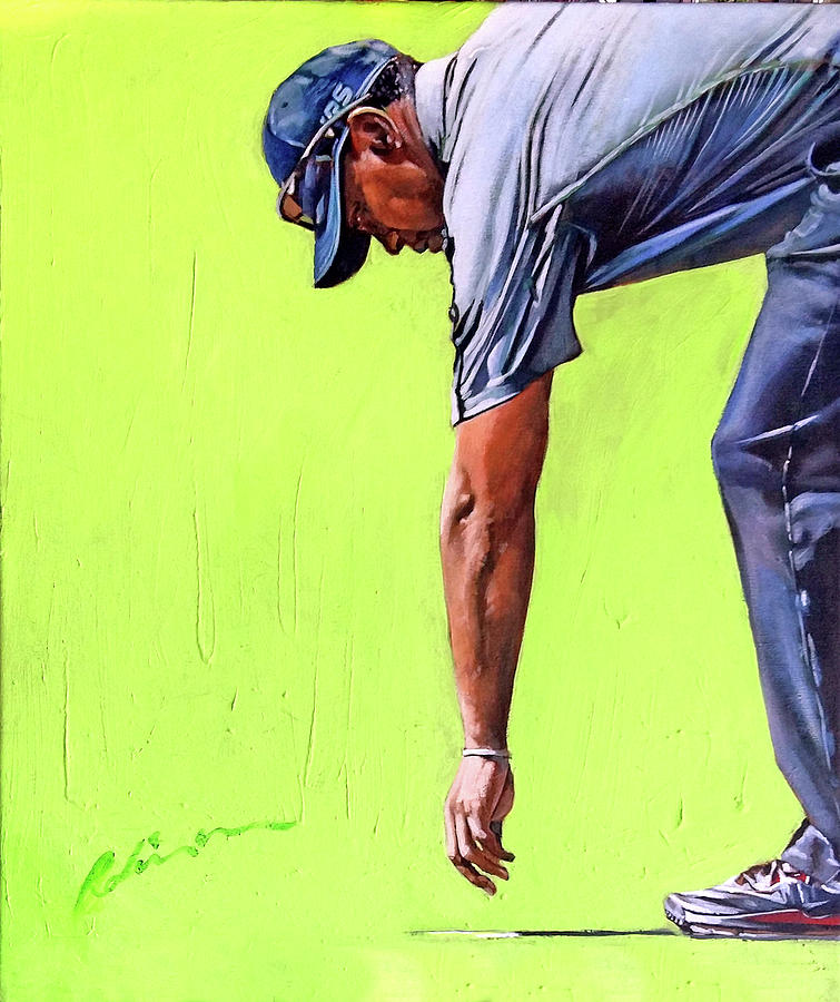Tiger Woods Painting - Tiger 2017 by Mark Robinson