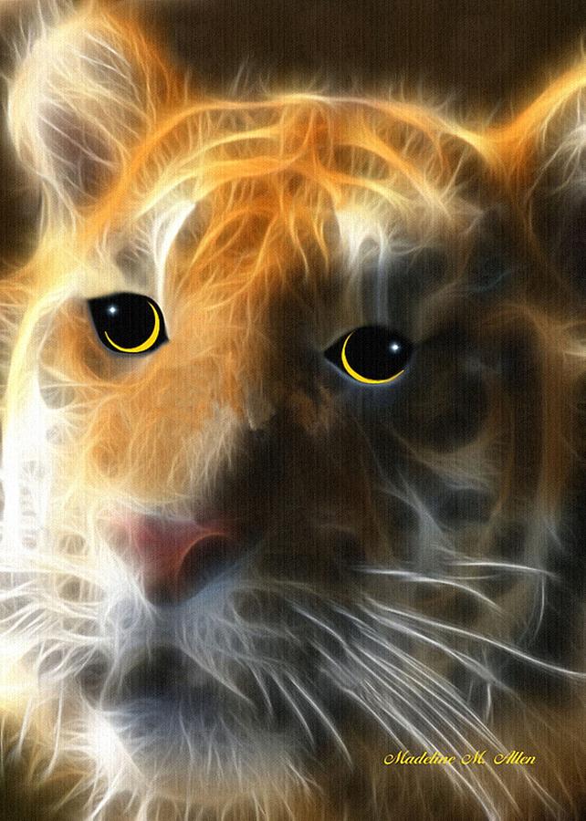 Tiger Cub Digital Art by Madeline  Allen - SmudgeArt
