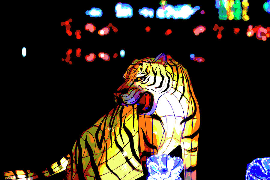 Tiger Digital Art by David Stasiak