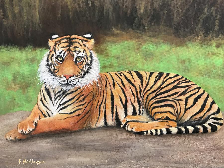 Tiger Painting - Tiger by Francine Henderson Tiger Painting - Tiger by Francine Henderson