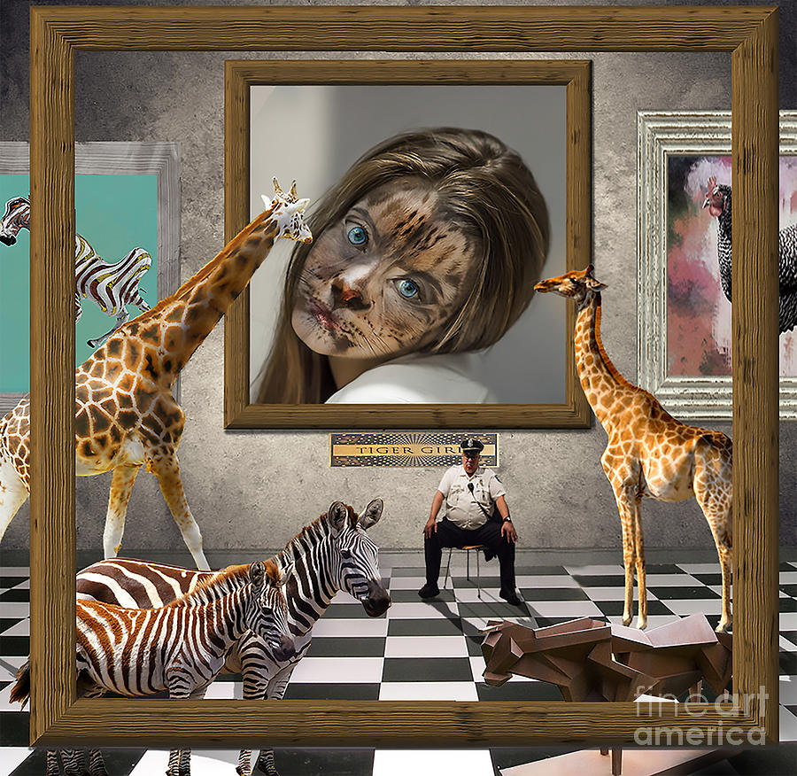 Tiger Girl Digital Art by Nick Eagles