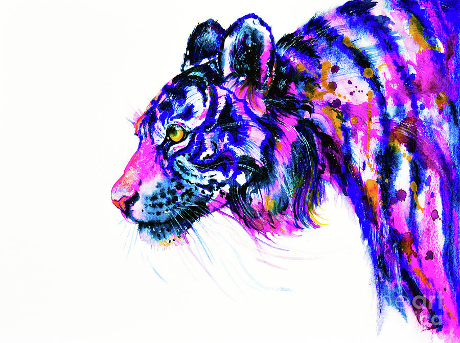 Tiger Glance Painting by Zaira Dzhaubaeva