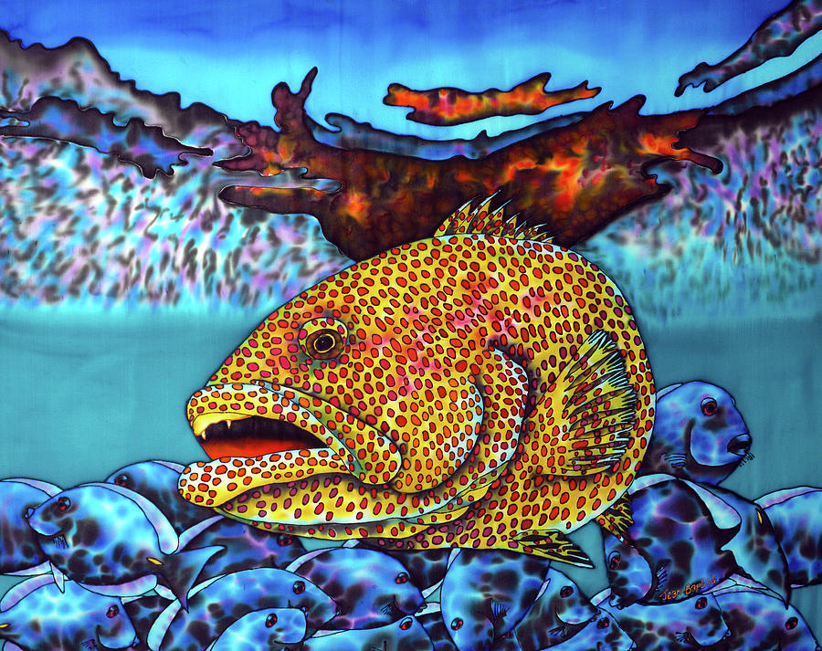 Tiger Grouper Fish Painting by Daniel Jean-Baptiste