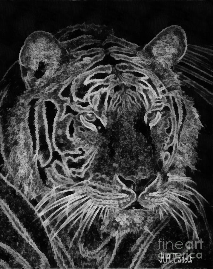 Tiger Digital Art by Humphrey Isselt
