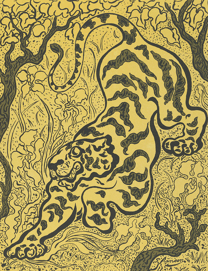 Tiger in the Jungle Relief by Paul Ranson