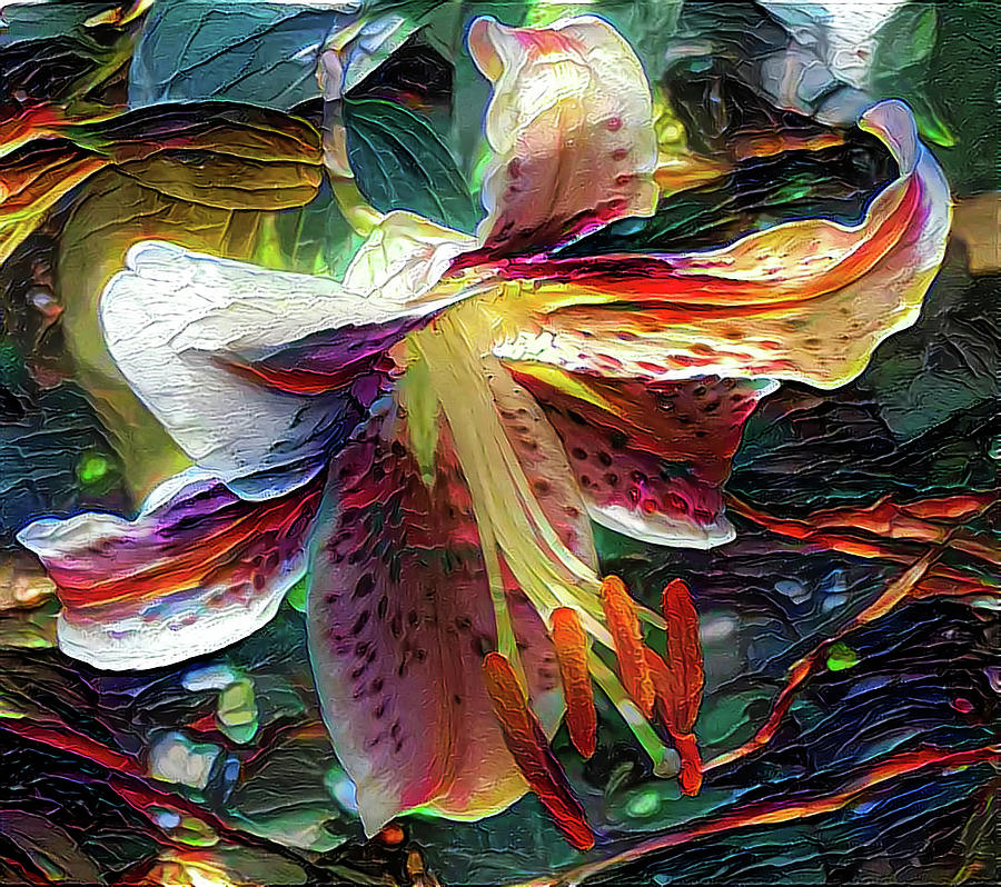 Lily Mixed Media - Tiger lily by Lilia S