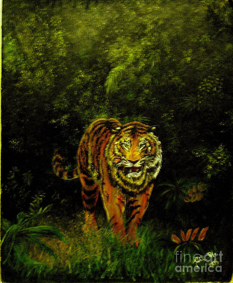 Tiger majesty Painting by Peter Kulik | Fine Art America