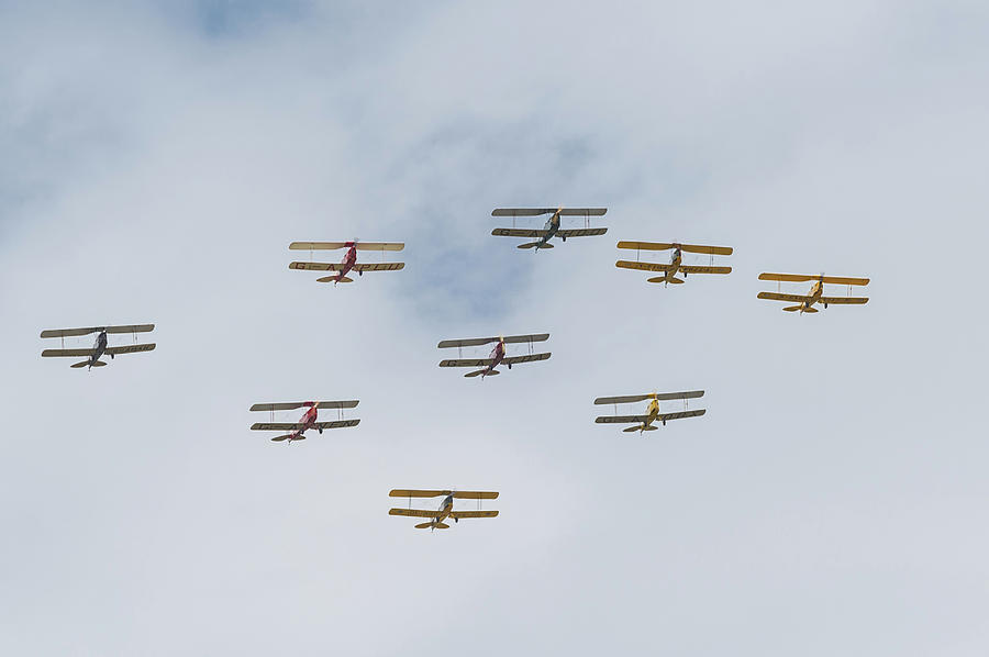 Tiger Moth formation Photograph by Gary Eason