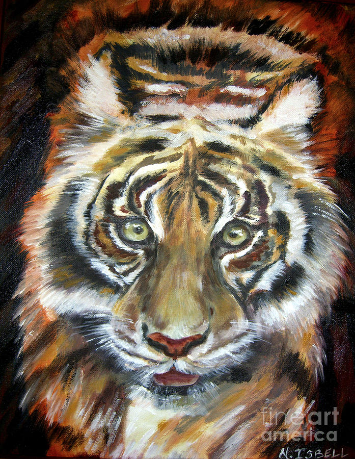 Tiger Painting by Nancy Isbell