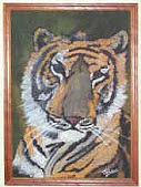 Tiger Oil Painting Painting by Julia Woodman