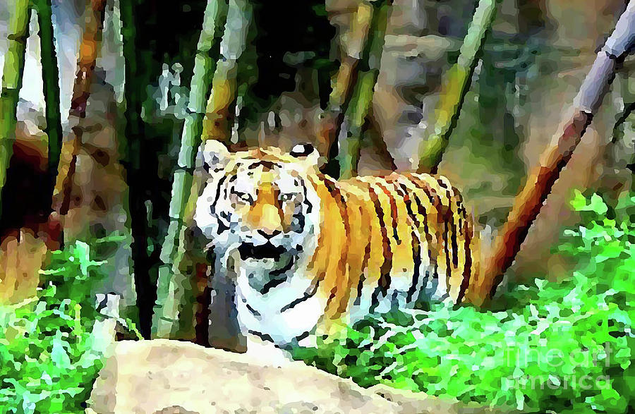 Tiger Pose Digital Art